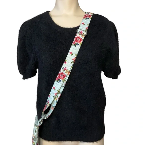 VERA BRADLEY Hipster Bag Water Bouquet Crossbody Adjustable Strap Blue Floral - Picture 3 of 6